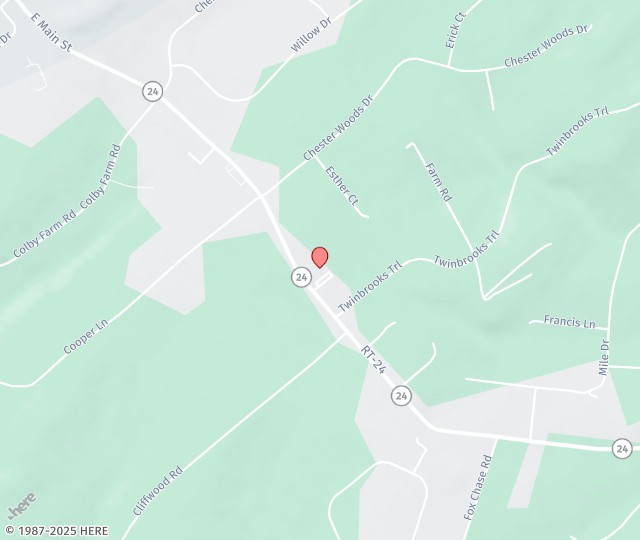 Location Map: 415 Route 24, Suite #1 Chester, New Jersey 07930